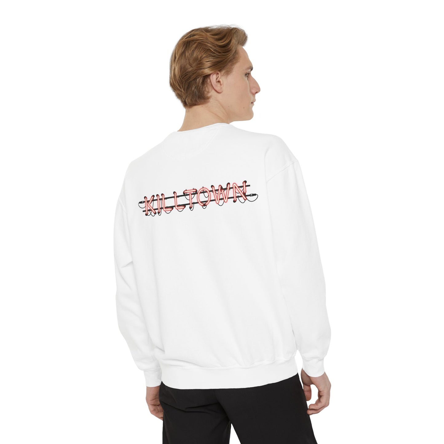 Sweatshirt — KILLTOWN Graphic Face Crewneck with Japanese Text