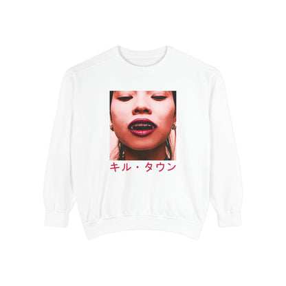 Sweatshirt — KILLTOWN Graphic Face Crewneck with Japanese Text