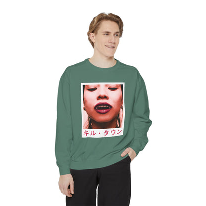 Sweatshirt — KILLTOWN Graphic Face Crewneck with Japanese Text