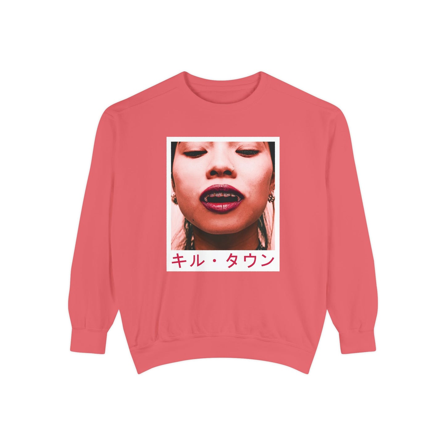 Sweatshirt — KILLTOWN Graphic Face Crewneck with Japanese Text