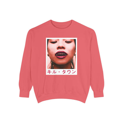 Sweatshirt — KILLTOWN Graphic Face Crewneck with Japanese Text