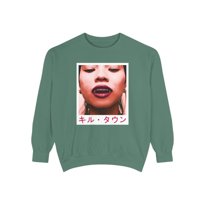 Sweatshirt — KILLTOWN Graphic Face Crewneck with Japanese Text