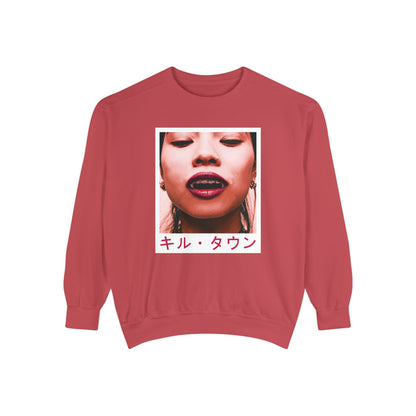 Sweatshirt — KILLTOWN Graphic Face Crewneck with Japanese Text