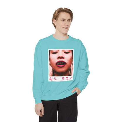 Sweatshirt — KILLTOWN Graphic Face Crewneck with Japanese Text