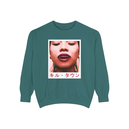 Sweatshirt — KILLTOWN Graphic Face Crewneck with Japanese Text