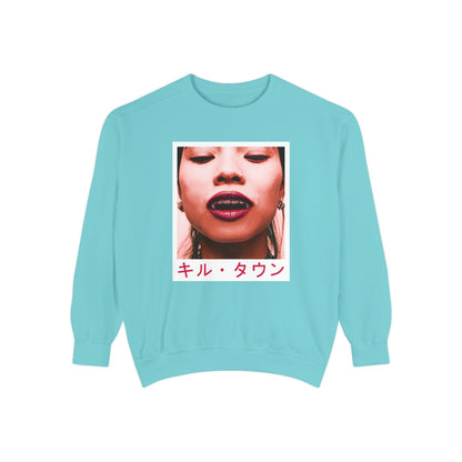 Sweatshirt — KILLTOWN Graphic Face Crewneck with Japanese Text