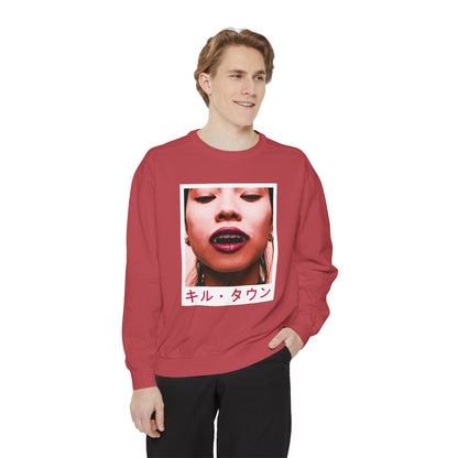 Sweatshirt — KILLTOWN Graphic Face Crewneck with Japanese Text