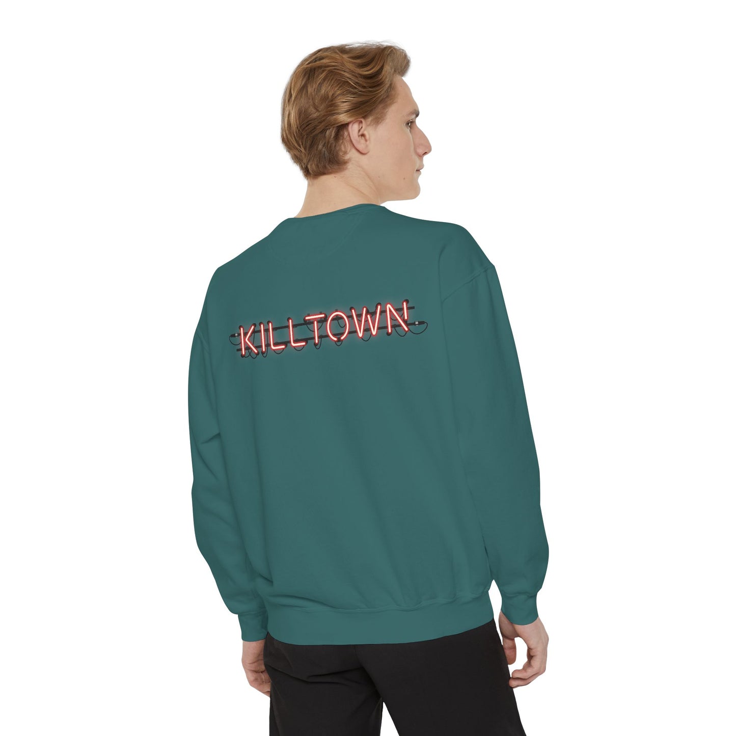 Sweatshirt — KILLTOWN Graphic Face Crewneck with Japanese Text